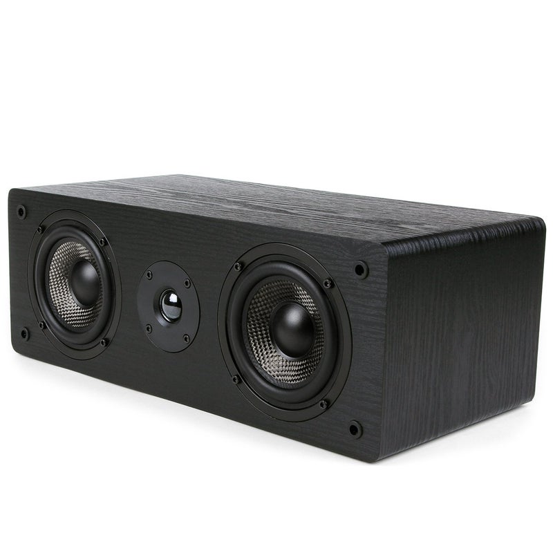 Micca MB42-C Center Channel Speaker for Home Theater, Surround Sound, Passive, 2-Way (Black, Each) - Image 1